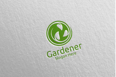 Zen Botanical Gardener Logo Design 3