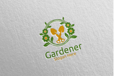 Botanical Gardener Logo Design 6