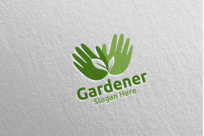 Gardener Care Logo Botanical Gardener Logo Design 5