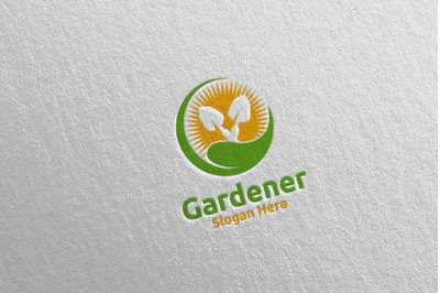 Rise Botanical Gardener Logo Design 7