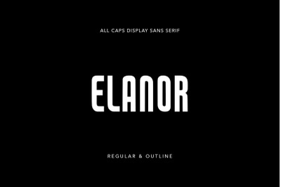 Elanor Display Sans Serif Regular Outline Font