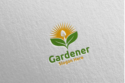 Rise Botanical Gardener Logo Design 10