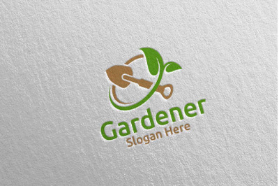 Scoop Botanical Gardener Logo Design 11