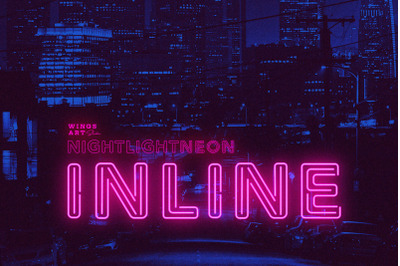 Inline Neon Font and Graphic Presets