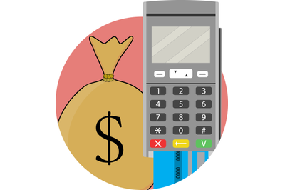 Payment and transfer of money by credit card and terminal