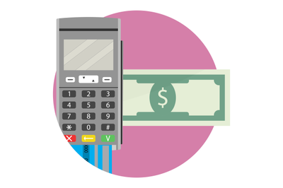 Icon of electronic money transfer application