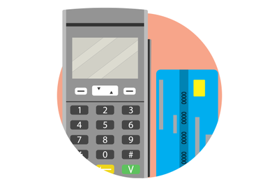 Modern payment method credit card icon app