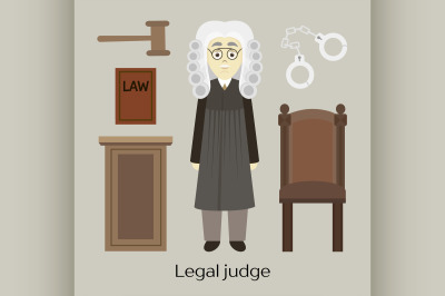 Hand drawn legal judge