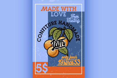 Color vintage confiture banner