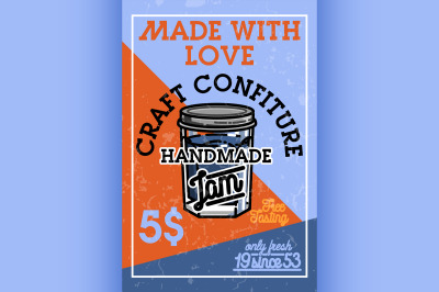 Color vintage confiture banner