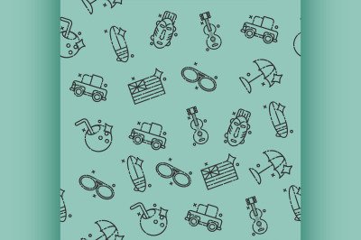 Hawaii icons pattern