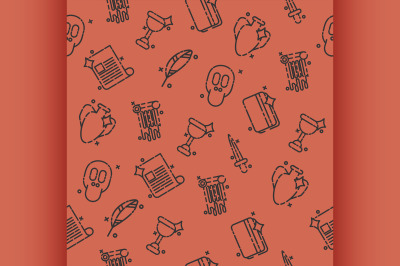 History and culture icons pattern