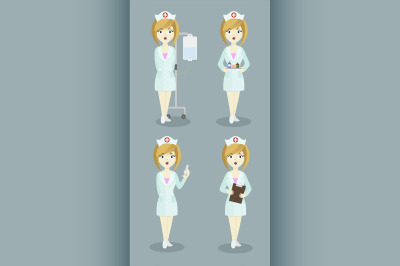 Medical doctor nurse set