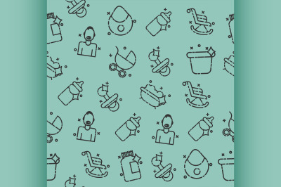 Motherhood icons pattern