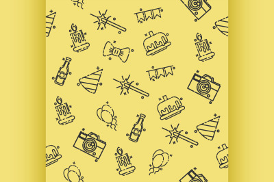 Party concept icons pattern