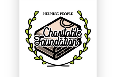 Color vintage charitable foundation emblem