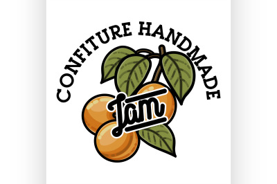 Color vintage confiture emblem