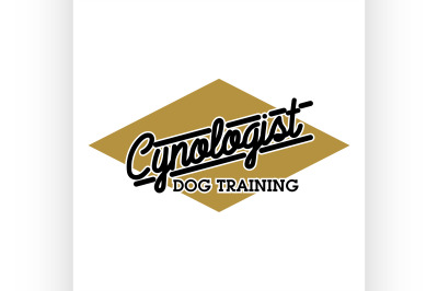 Color vintage cynologist emblem