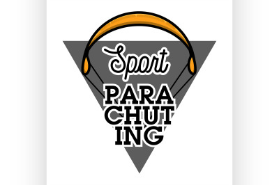 Color vintage parachuting banner