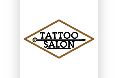 Color vintage tattoo salon emblem