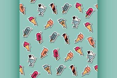 Colored ice-cream pattern