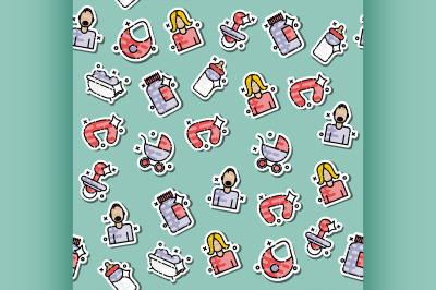 Motherhood icons pattern