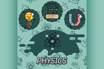 Physics icons set