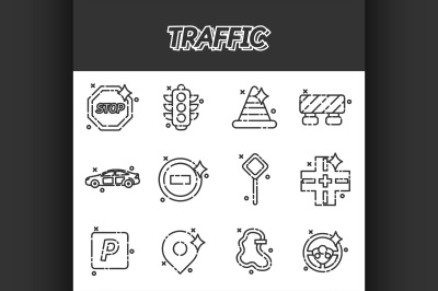 Traffic icons pattern