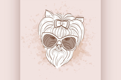 Vector sketch of elegant dog