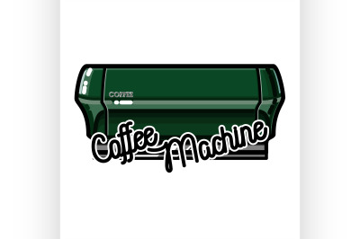 Color vintage cafe emblem