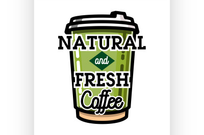 Color vintage cafe emblem