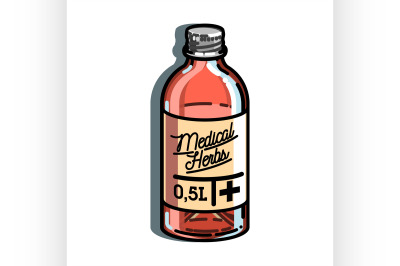 Color vintage pharmacy emblem