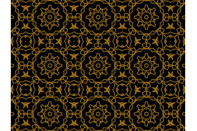 Pattern Gold Ornament Line And Curved