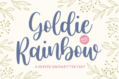 Goldie Rainbow Modern Handwritten Font