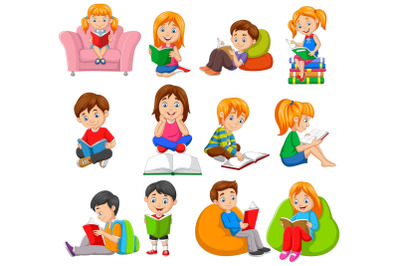 School Children ClipArt Set Graphic