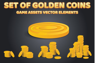 Set of Golden Coins Assets