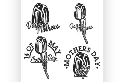 Vintage mothers day emblems