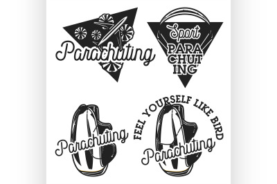 Vintage parachuting emblems