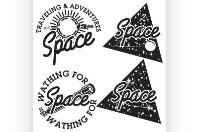 Vintage space emblems