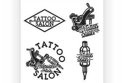 Vintage tattoo salon emblems