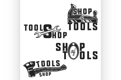 Vintage tools shop emblems