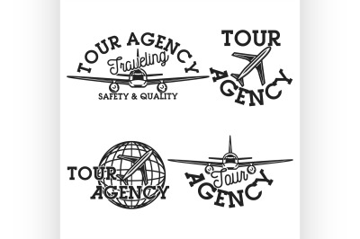 Vintage tour agency emblems