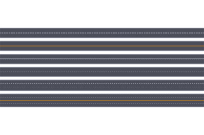 Tow view road. Highway horizontal asphalt marked roads, urban street s