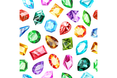 Jewel gems pattern. Crystal gemstone, jewels game gemstone, luxury bri