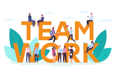 Teamwork motivation concept. Creative business successful team working