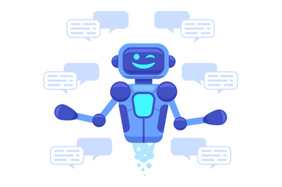 Chat bot support. Chat bot assistant online conversation, robots suppo