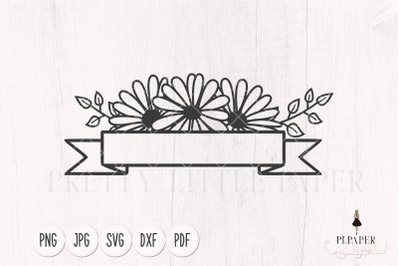 Daisy svg, Svg flowers, Flower svg, floral frame svg, floral border