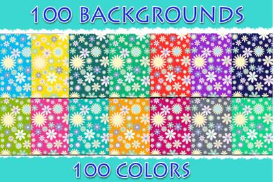 100 Flowers Digital Paper