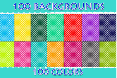 100 Mermaid Scales Digital Paper