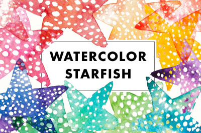 14 Watercolor Starfish illustrations